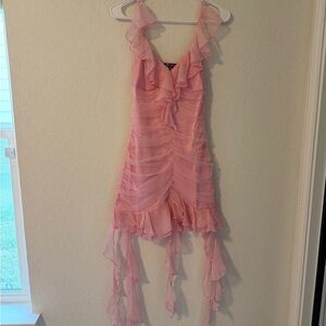 NWT Generation Kiss x DOLLSKILL romantic mini dress pink ruffle